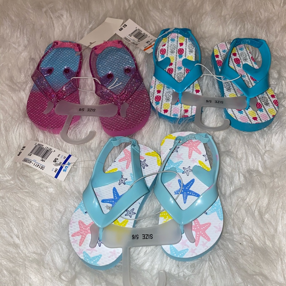 Baby girl flip flops